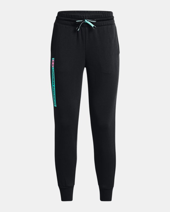 Women's UA Rival Fleece Pants in Black image number 4